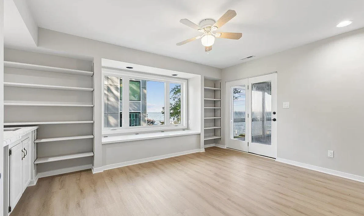 built-in bookshelf